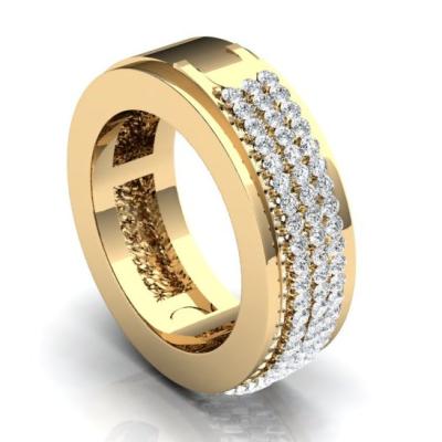 Золотое кольцо с бриллиантами R590