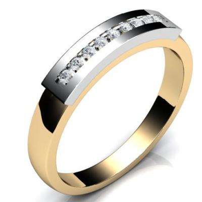 Золотое кольцо с бриллиантами R759