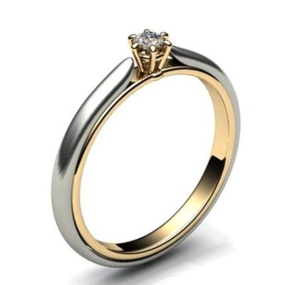 Женское кольцо с бриллиантом R897