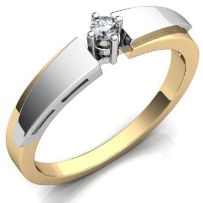 Женское кольцо с бриллиантом R962
