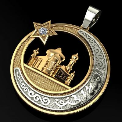 кулон "Полумесяц со звездой"