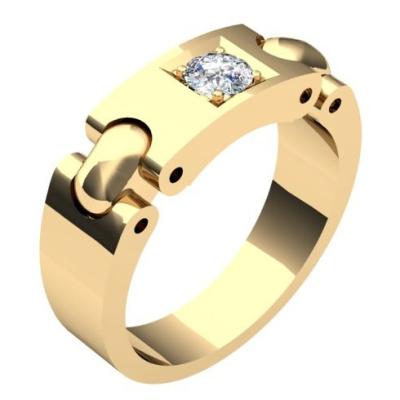 Кольцо с крупным бриллиантом R1220