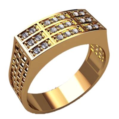 Перстень "Равнина" с бриллиантами