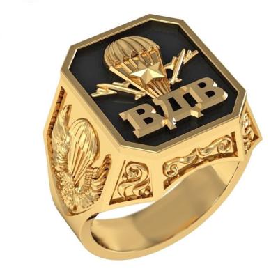 Перстень "ВДВ" с орнаментом