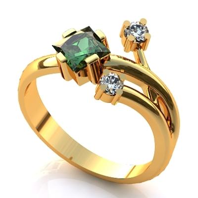 Женское золотое кольцо R152