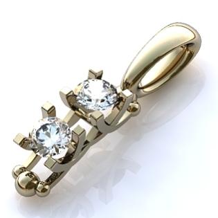 Золотая подвеска P107