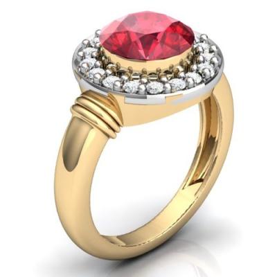 Кольцо с рубинами и бриллиантами R485
