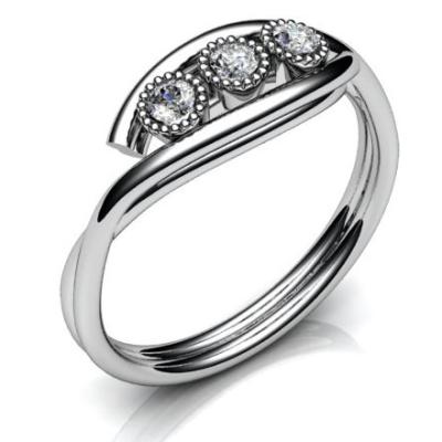 Кольцо золотое с бриллиантами R657