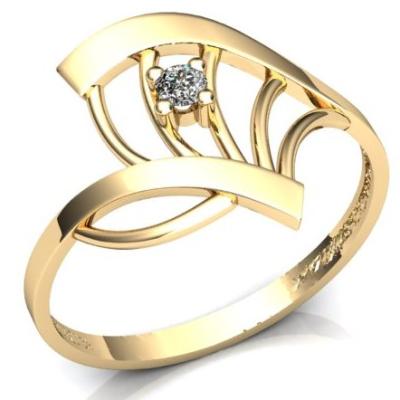 Женское кольцо с бриллиантом R998