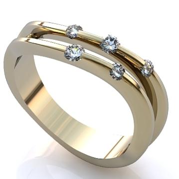 Кольцо с бриллиантами R378