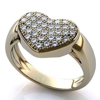 Золотое кольцо с бриллиантами R259