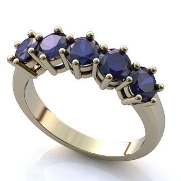 Женское кольцо с сапфирами R258