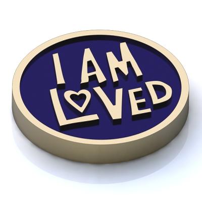 Медальон золотой "I am Loved" AP101