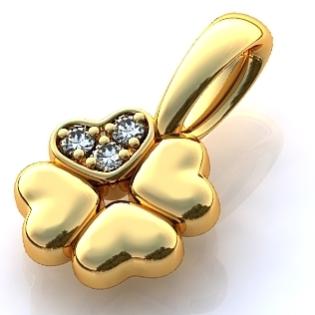 Кулон из золота "Сердце" P419