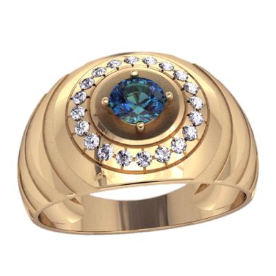 Перстень "Созидание" с кристаллами swarovski и топазом