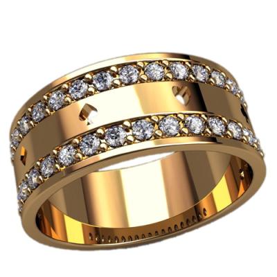 Кольцо золотое "Безмолвие" R2457G