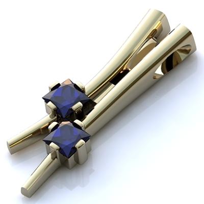 Подвеска золотая "Зажим" P168