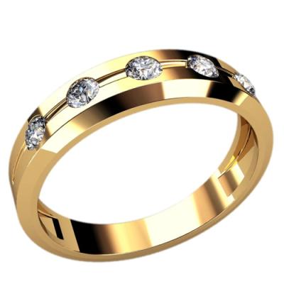 Перстень "Классика" с камнями swarovski
