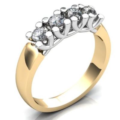 Кольцо с крупными бриллиантами R977