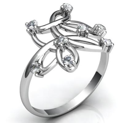 Женское кольцо с бриллиантами R999
